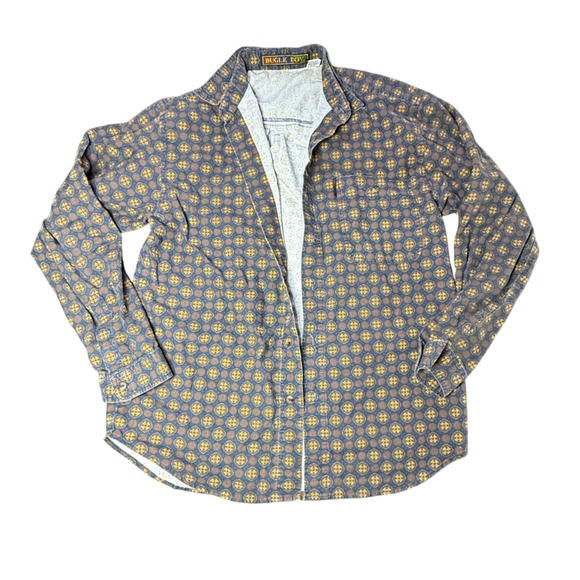 Bugle Boy Other - Bugle Boy Patterned Button Down Shirt Vintage‎ Style Casual Top Large